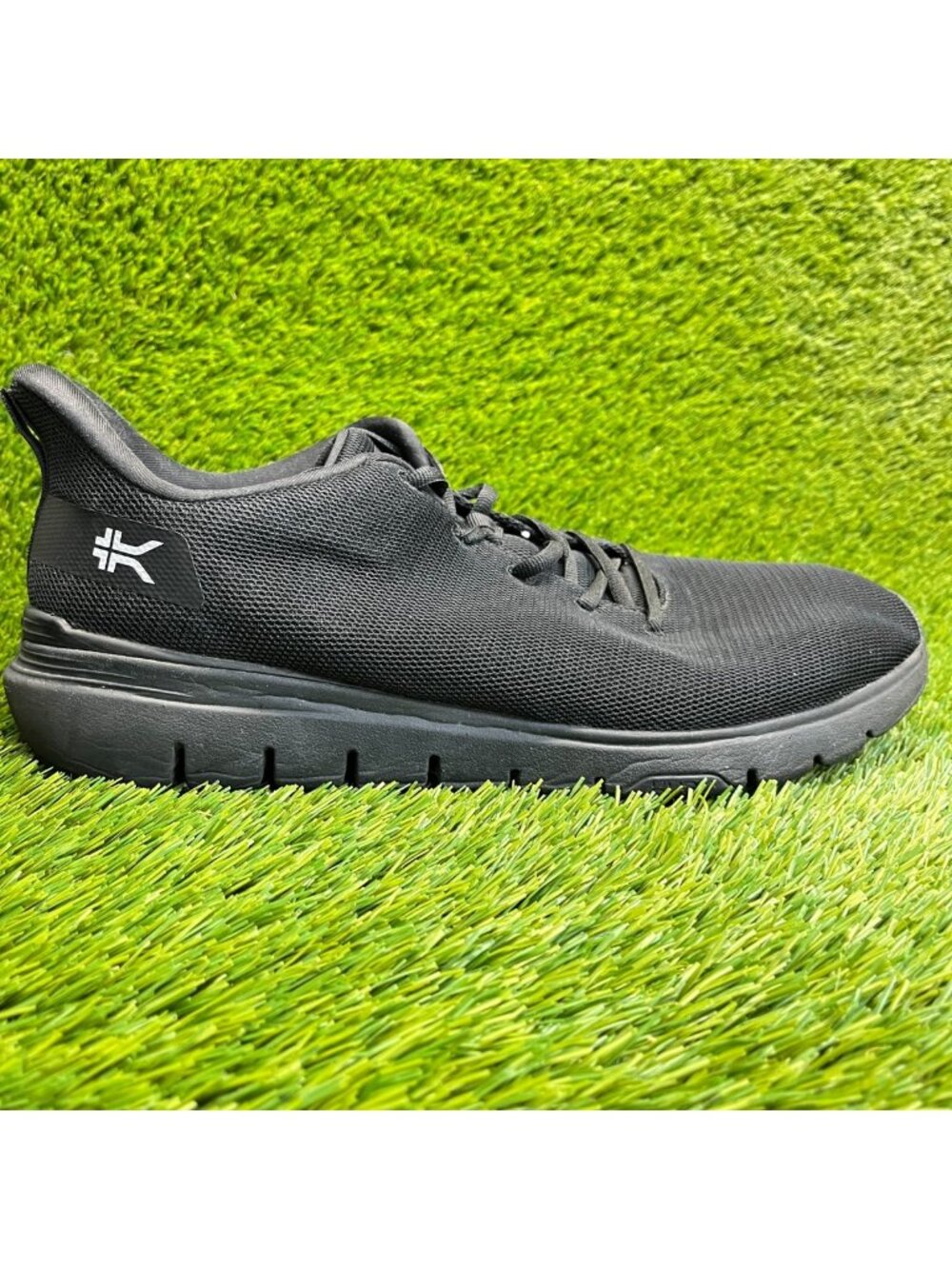Kuru Flex Via Mens Size 13 Black White Athletic Running Walking Shoes Sneakers